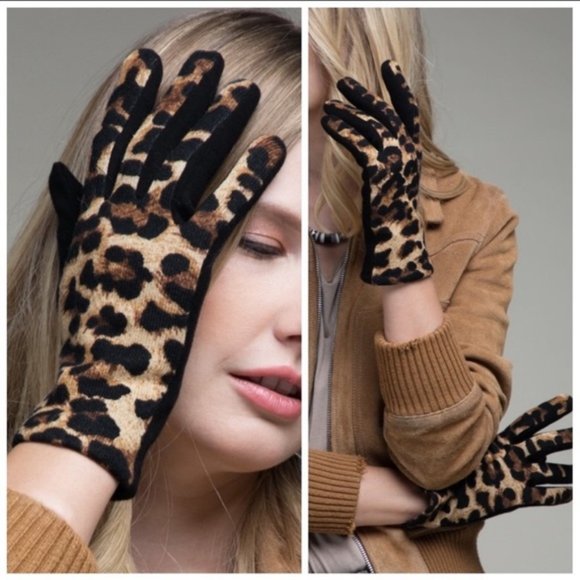 !!! SALE --- LEOPARD GLOVES - Picture 1 of 2
